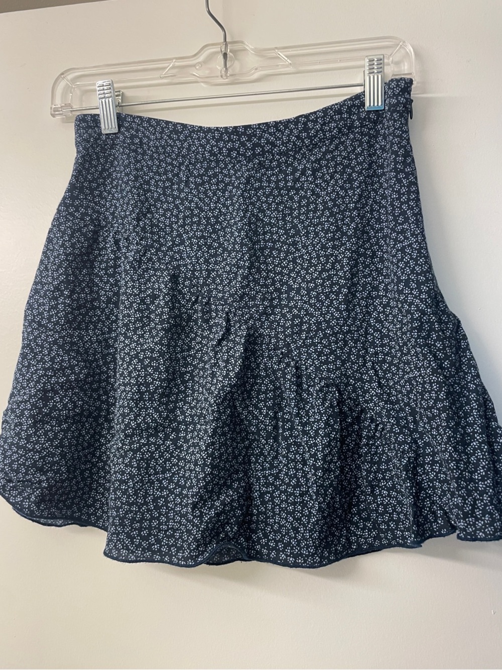 H&M Navy Floral Skater Skirt